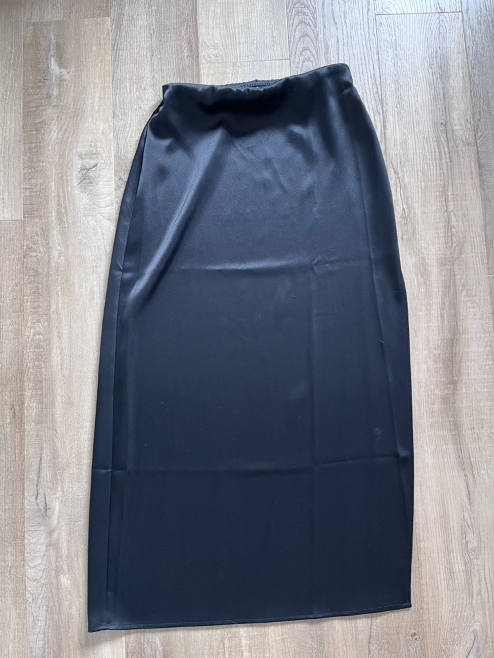 Wilfred Black Satin-Look Midi Slip Skirt